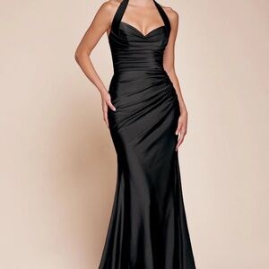 Sophisticated Black Strapless Gown